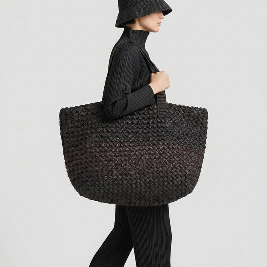 Woven Dual Handle Tote Bag