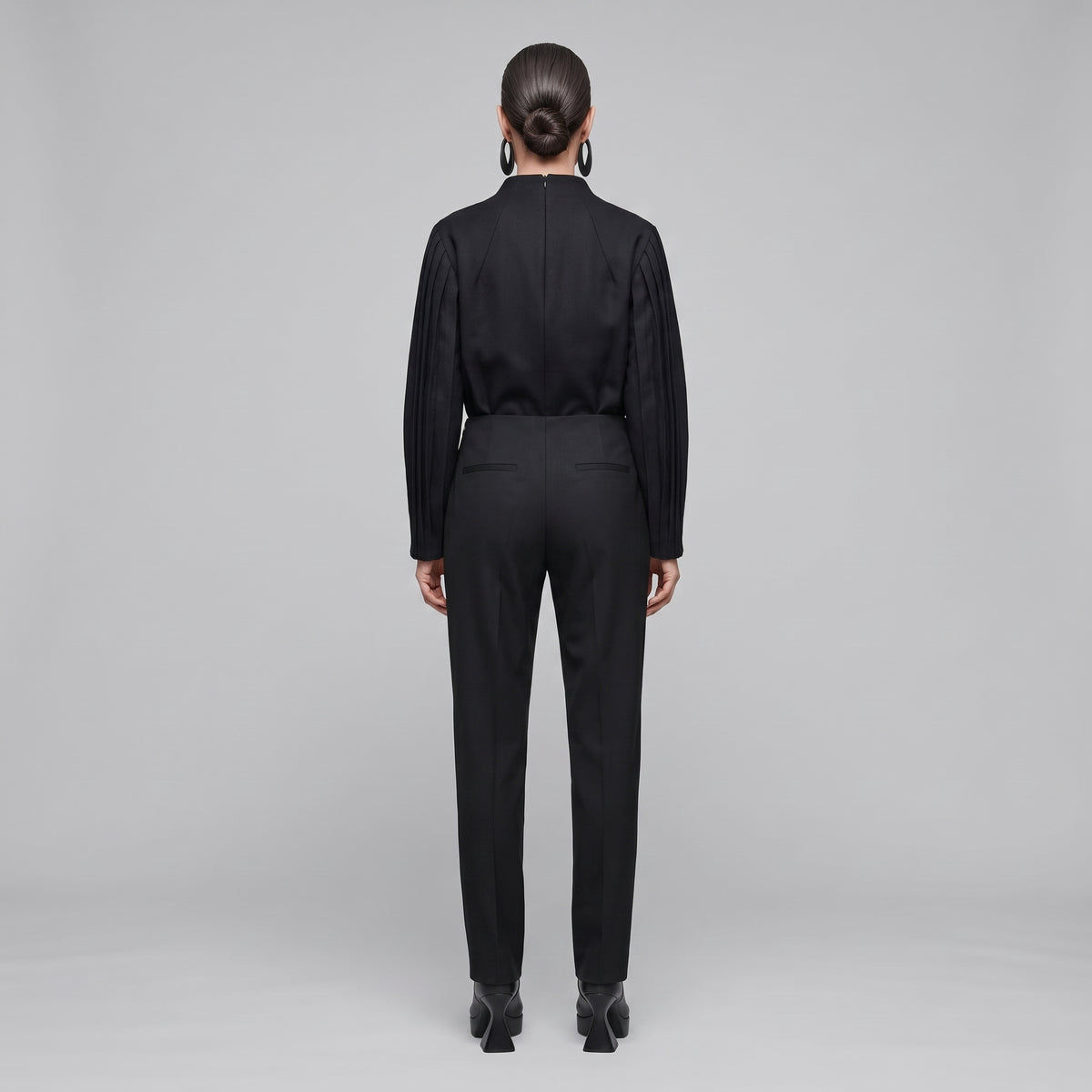 Tailored Black Slim Trousers