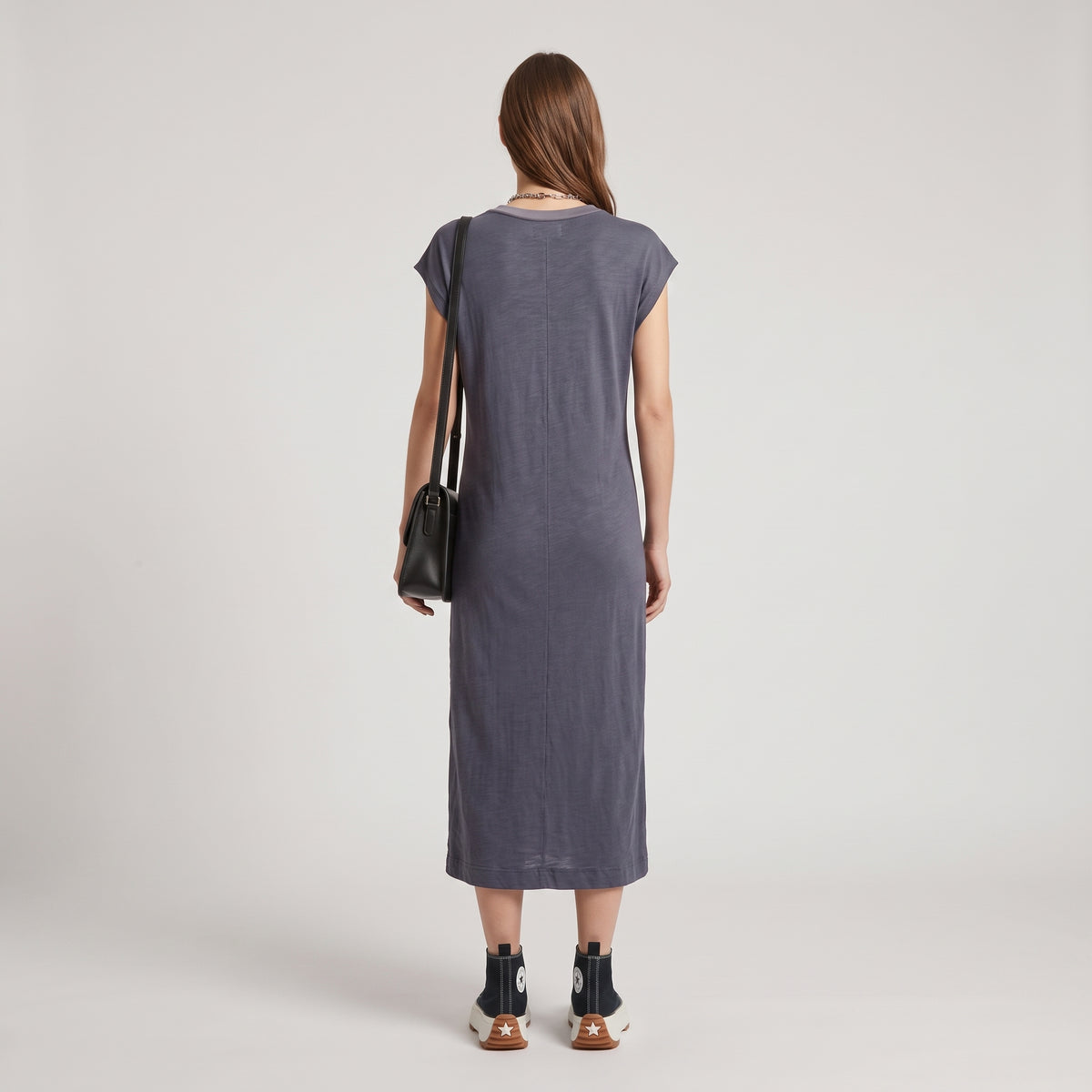 Fringed Cotton Shift Dress
