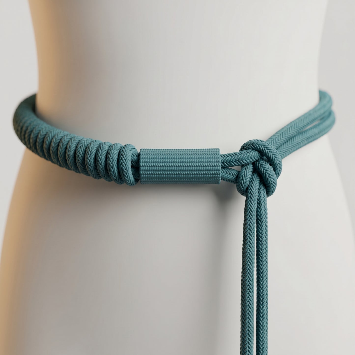 Teal Braided Rope Belt