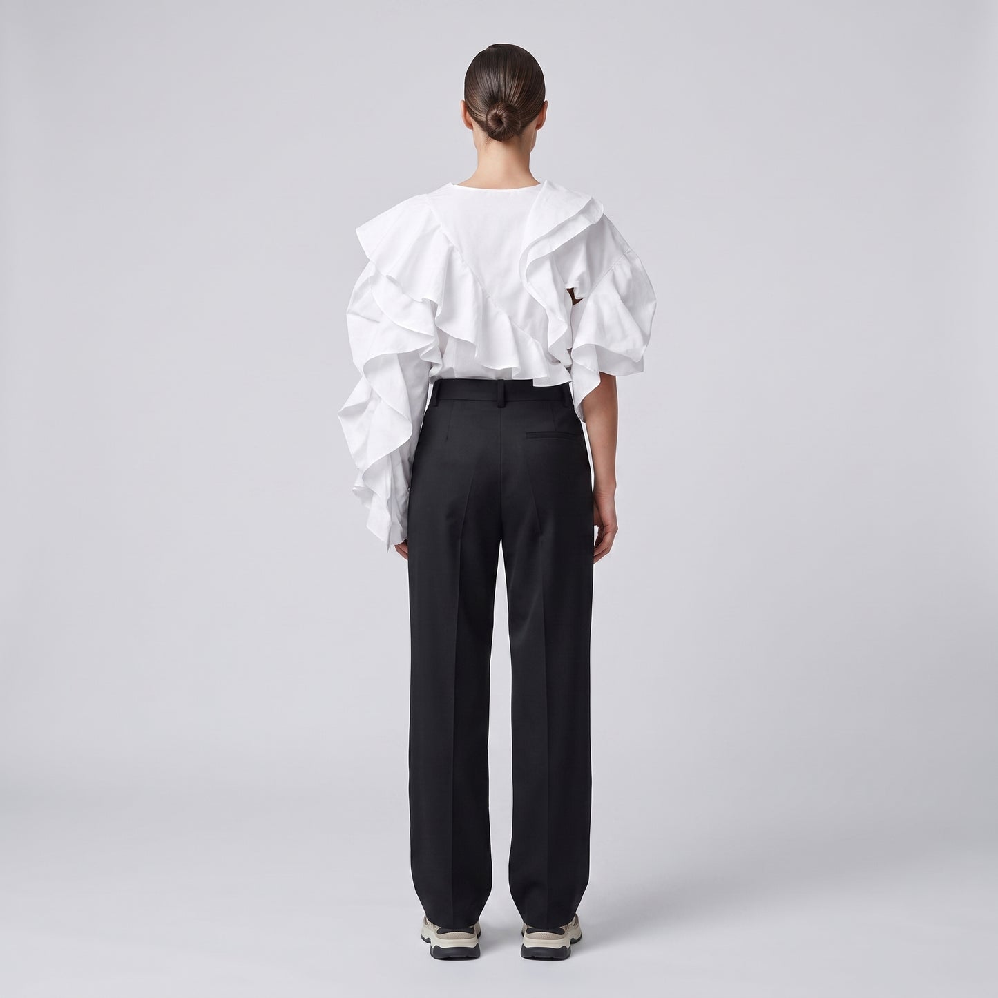 Tailored Black Cropped Trousers