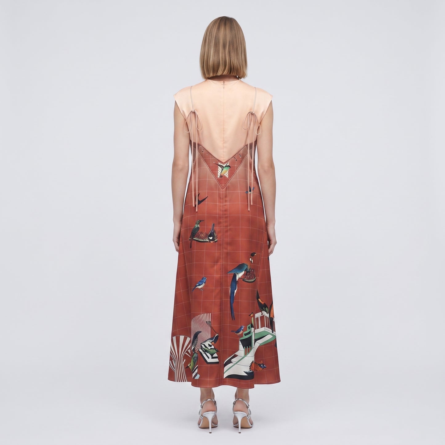 Graphic Print Ombre Midi Dress