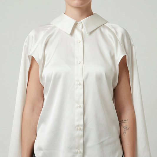 Elegant Sleeveless Satin Blouse