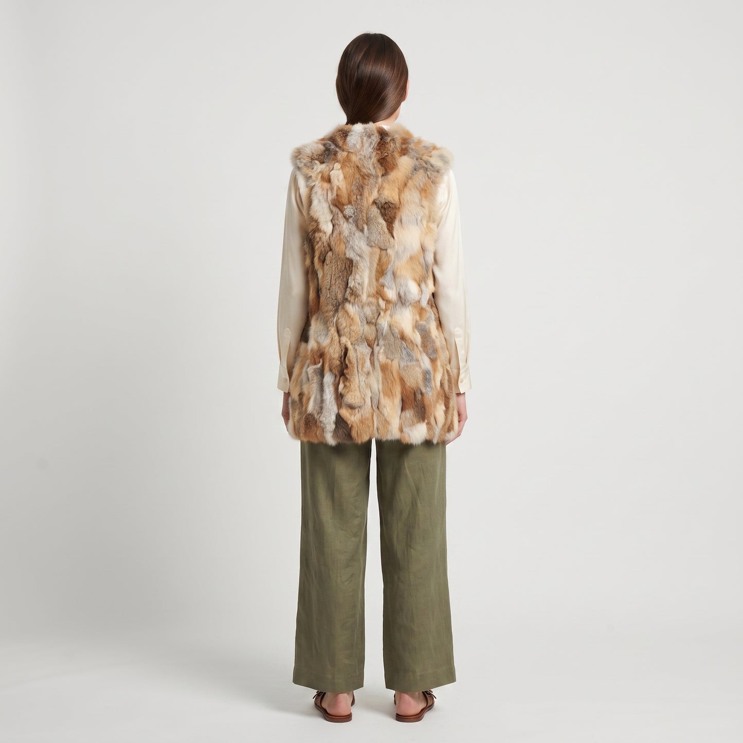 Luxurious Multi-Tone Fur Vest