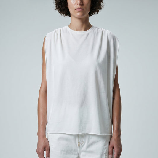 Minimalist Pleated Shoulder Tank