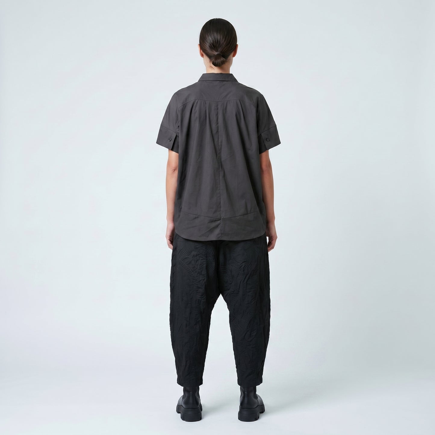 Asymmetric Twisted Cotton Shirt