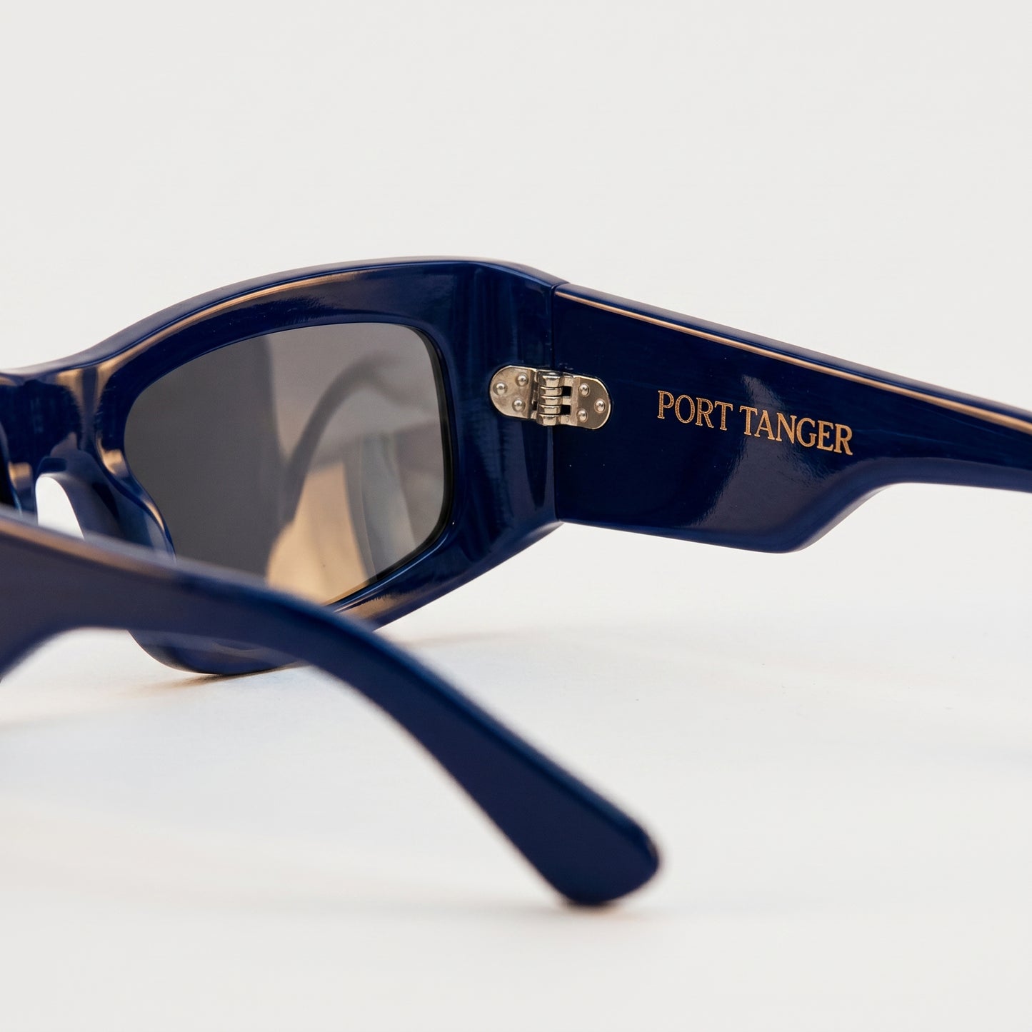 Navy Rectangular Acetate Sunglasses