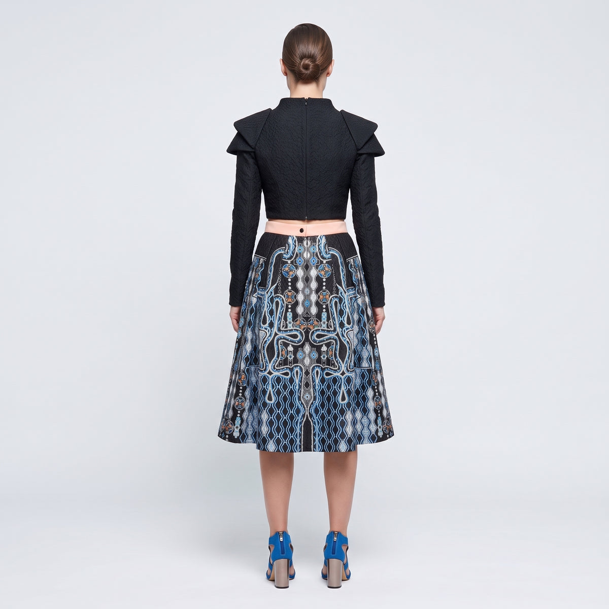 Embroidered Geometric Circle Skirt