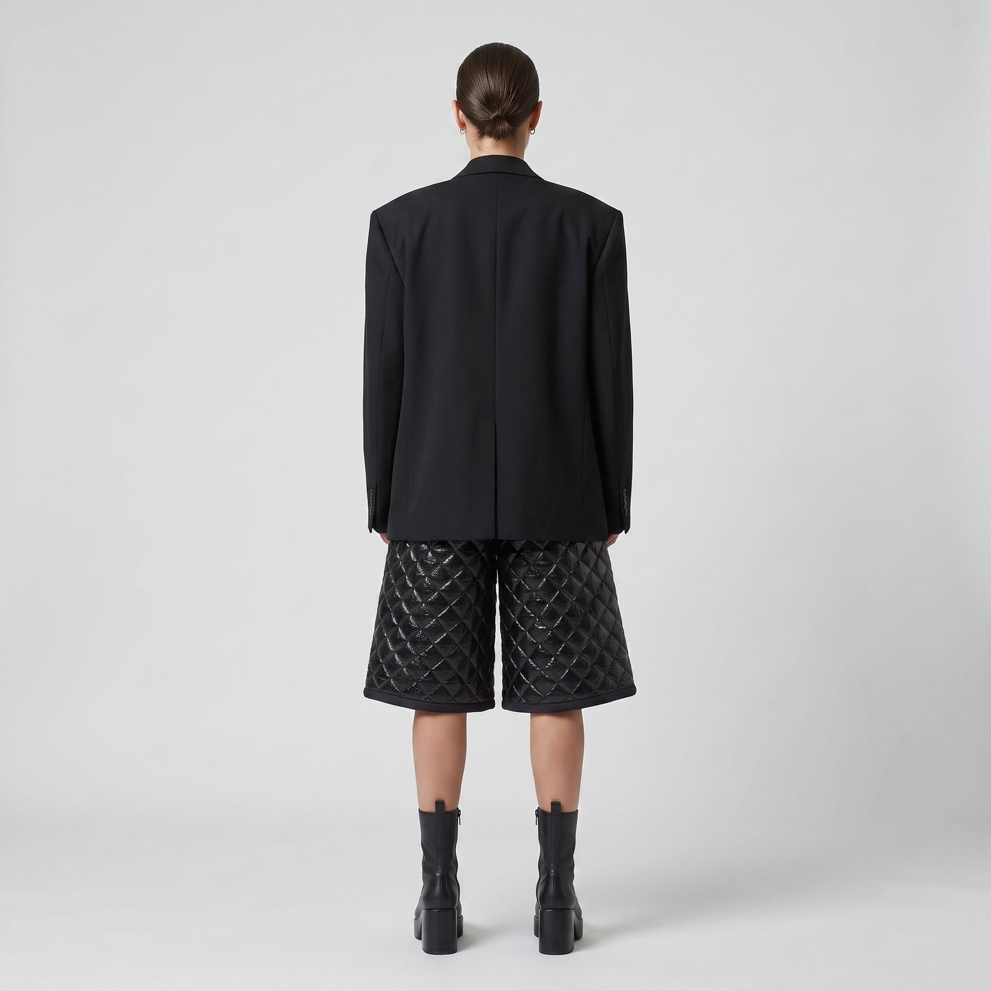 Quilted High-Waist Culottes