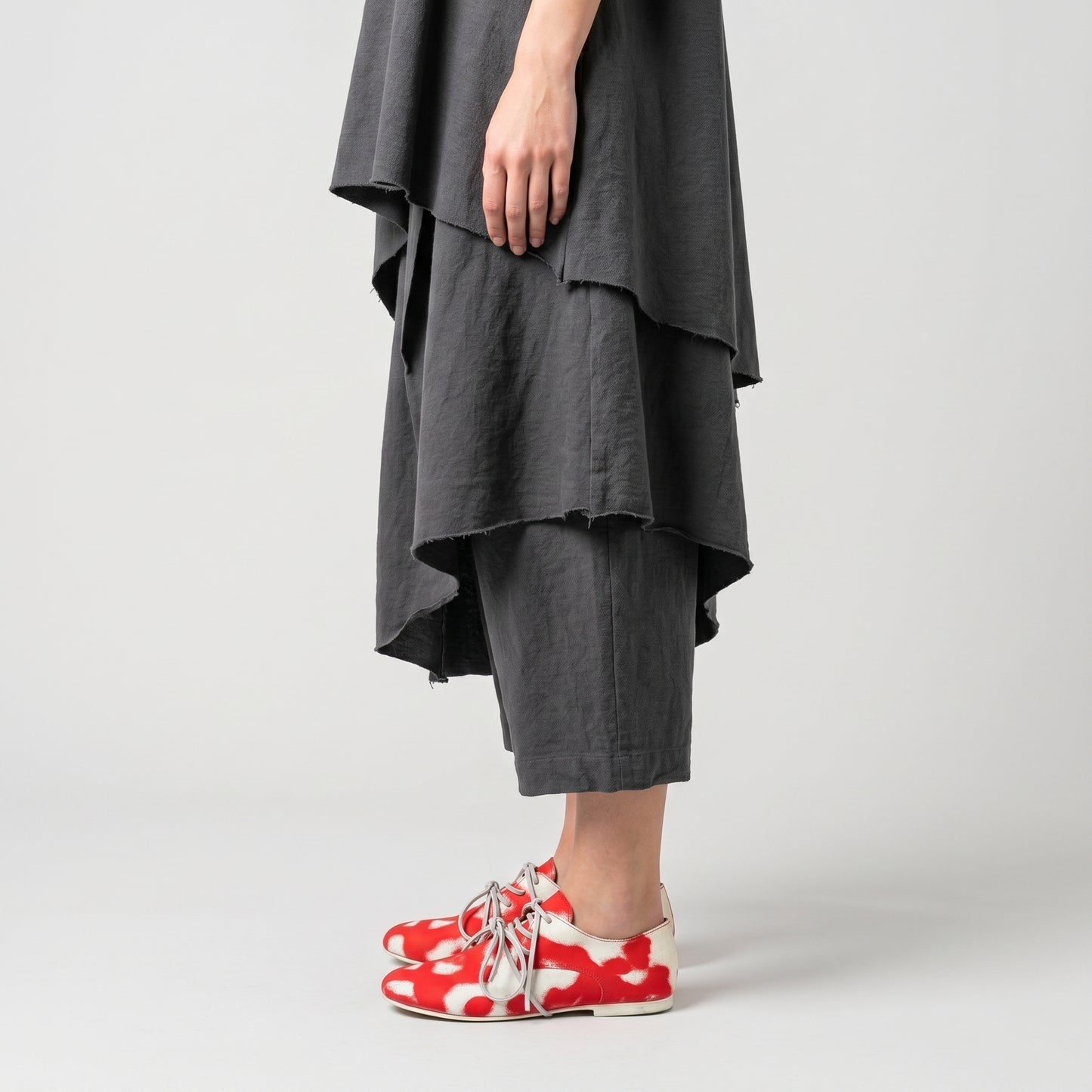 Abstract Print Lace-Up Shoes