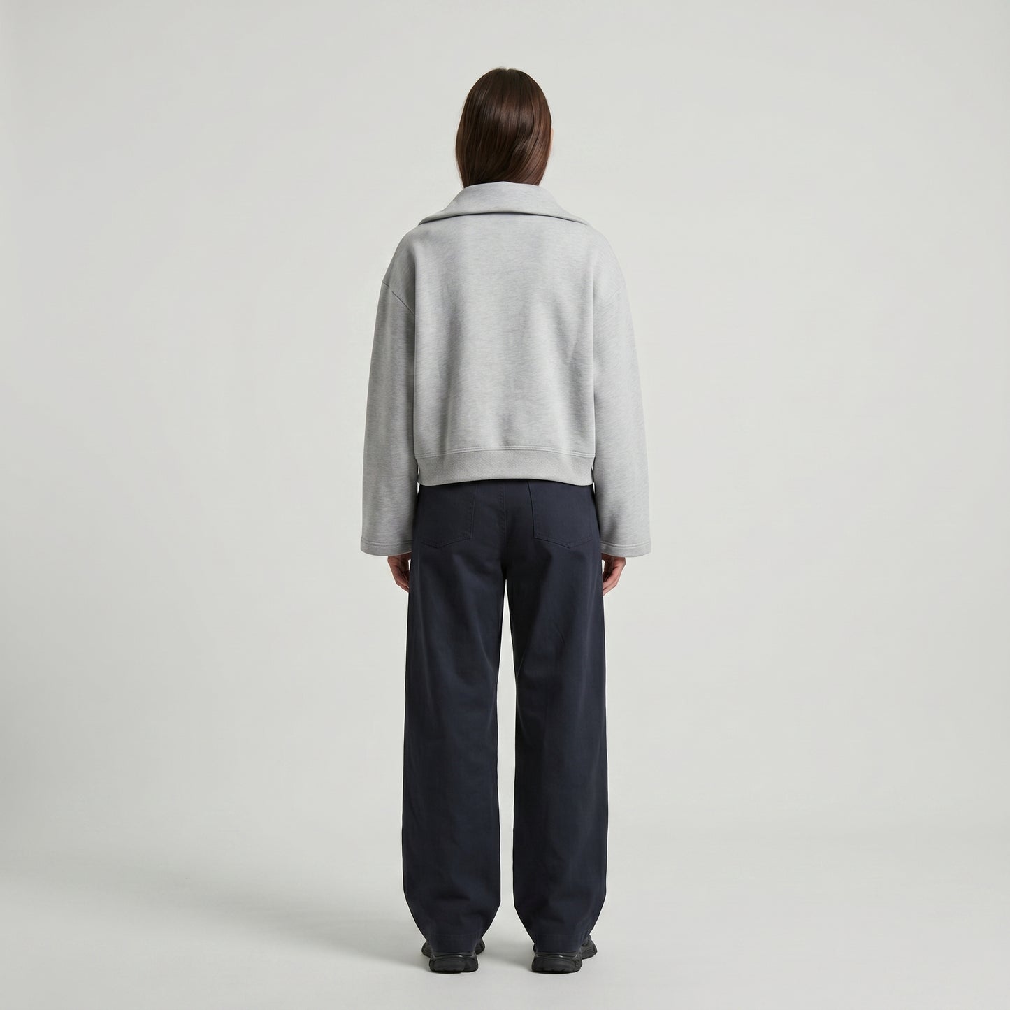 Quarter Zip Cotton Sweatshirt
