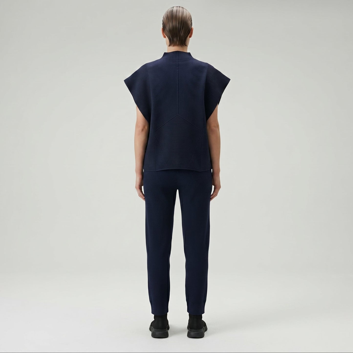 Ribbed Mock Neck Shell