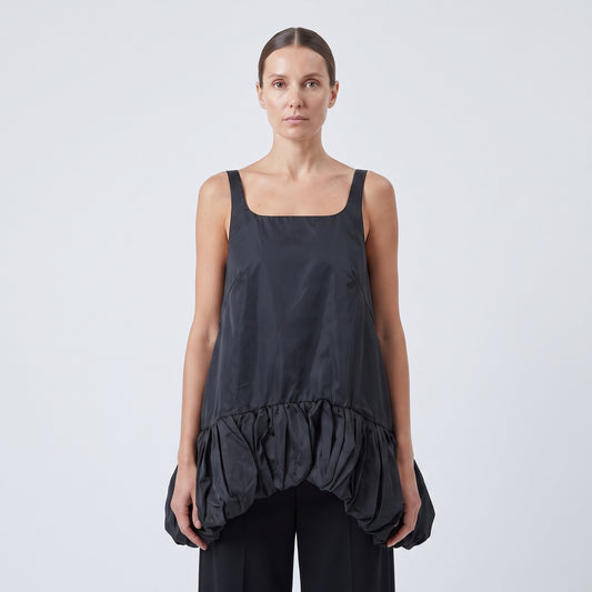 Sleeveless Peplum Hem Tank