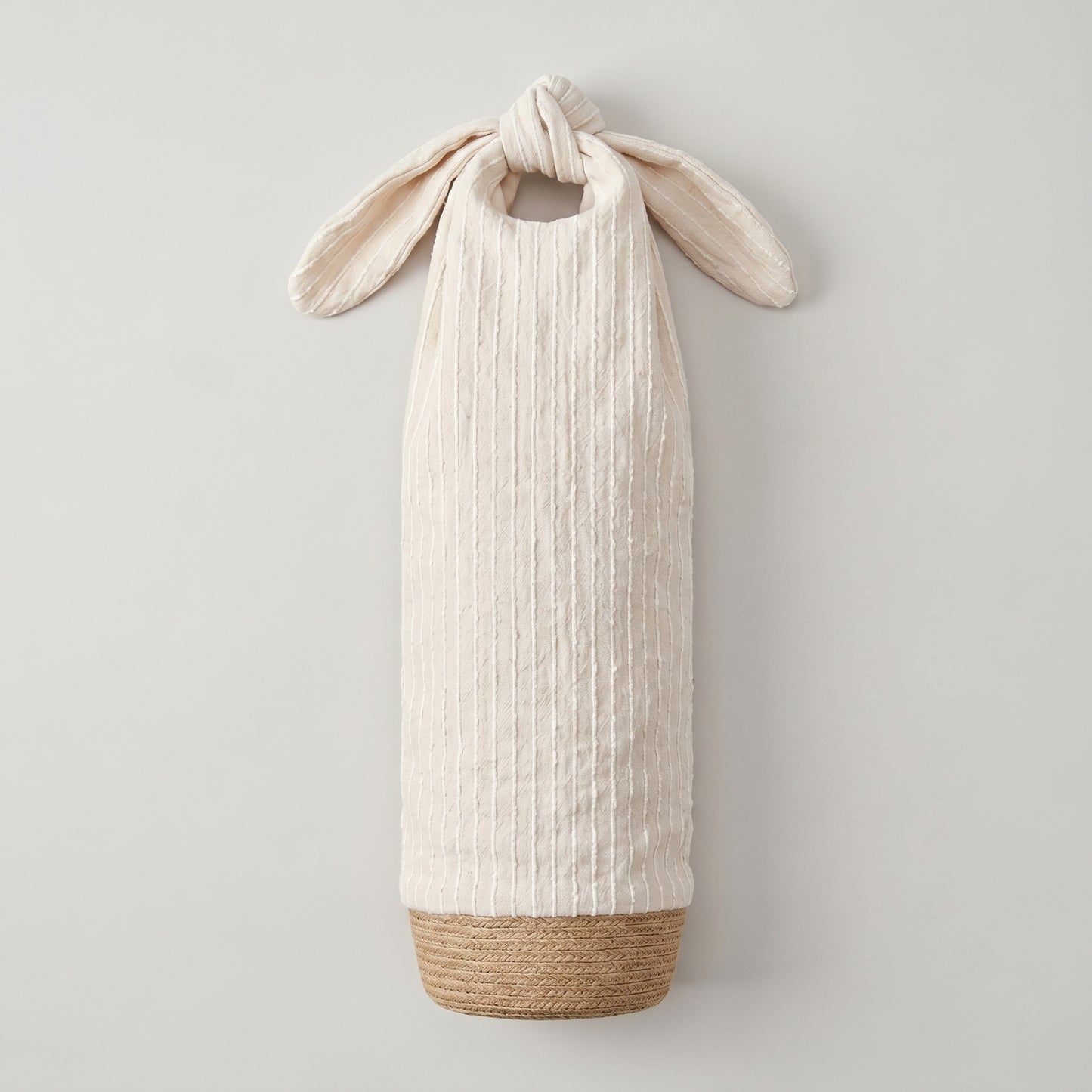 Striped Fabric Knot Tote Bag