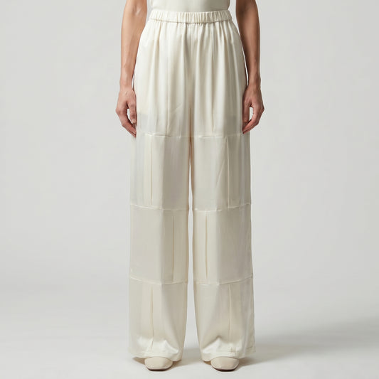 Paneled Wide-Leg Tucking Trousers