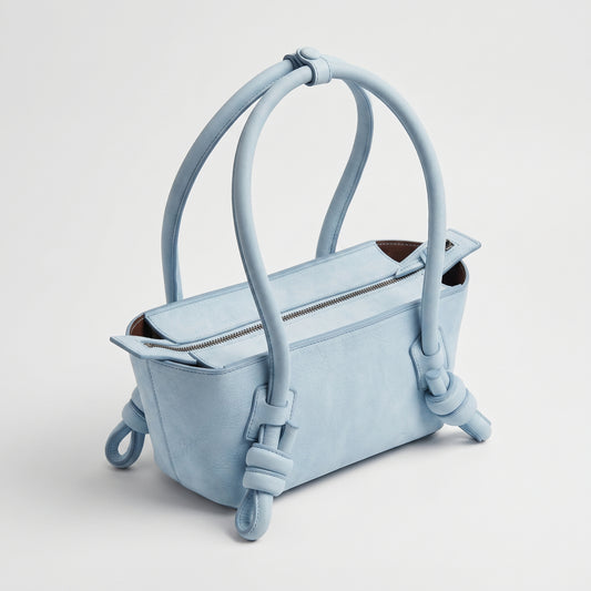 Pastel Blue Knotted Mini Bag