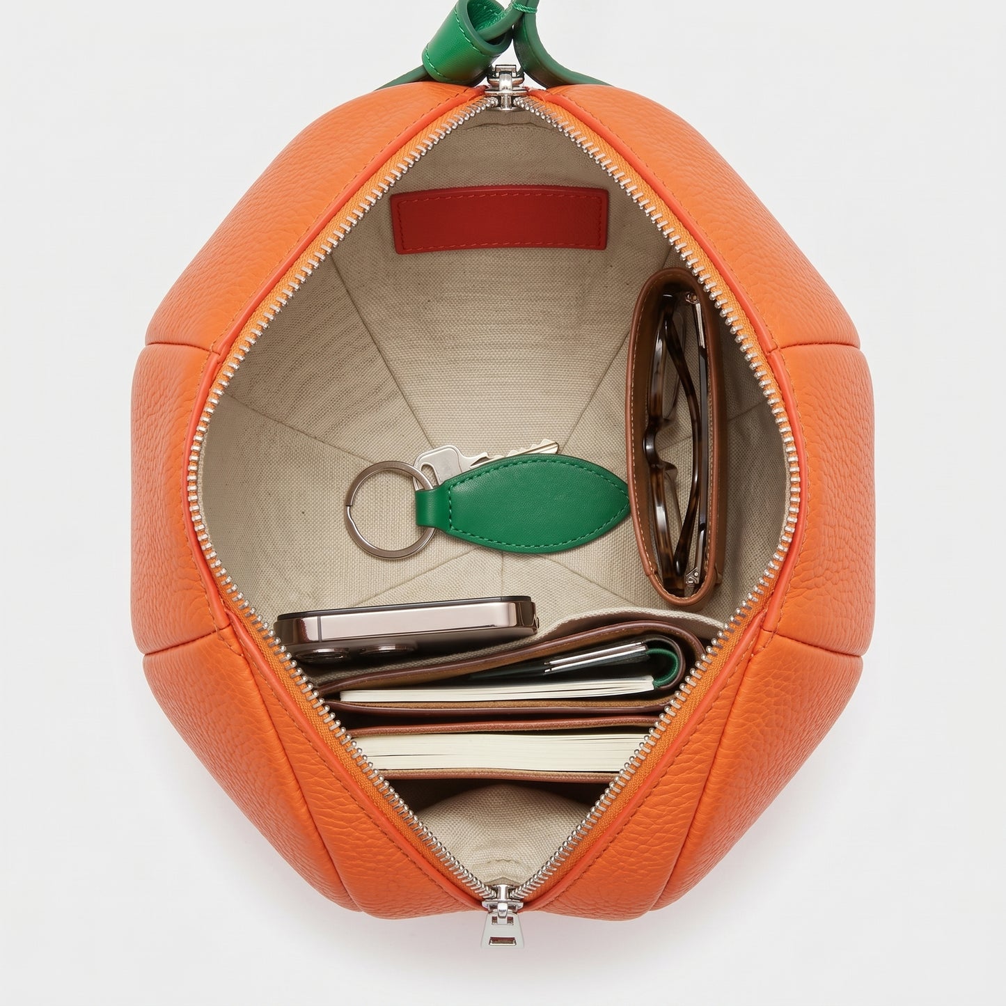 Citrus Shaped Leather Wristlet