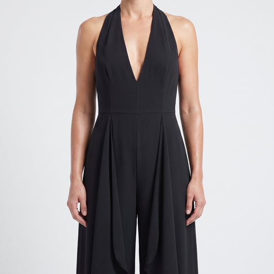 Sleeveless Drape Front Jumpsuit