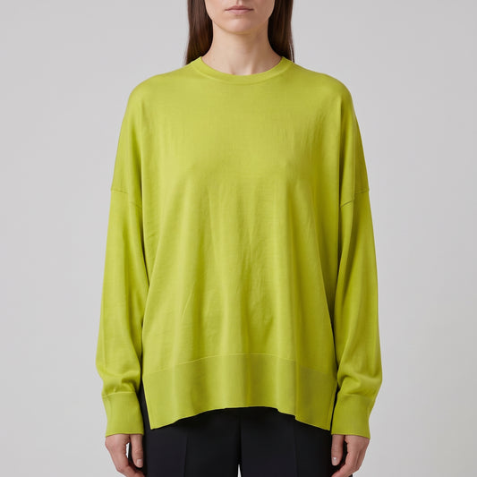 Lime Crew Neck Knit Sweater