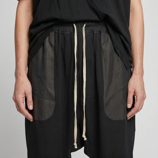 Drop Crotch Drawstring Trousers
