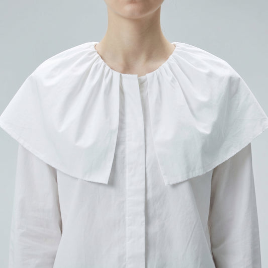 Oversized Collar Poplin Blouse