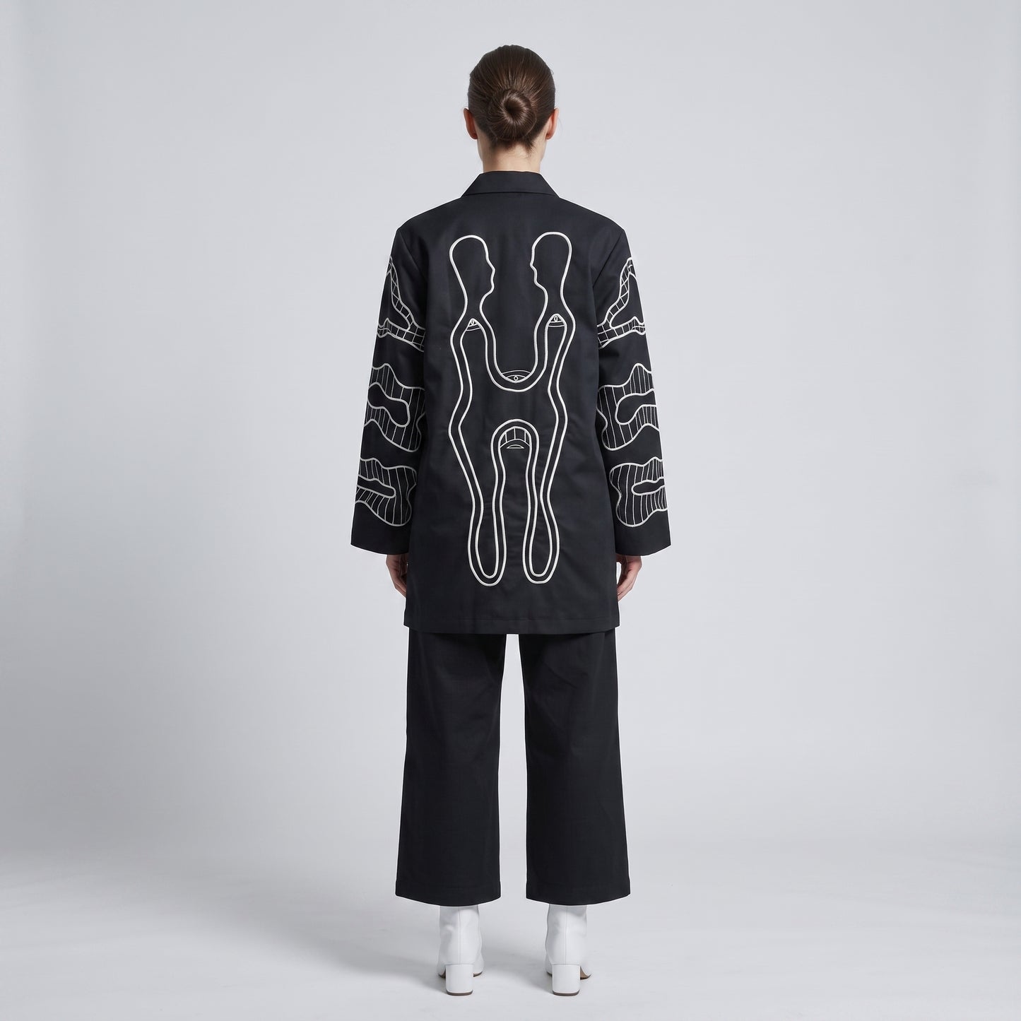 Embroidered Graphic Structured Jacket