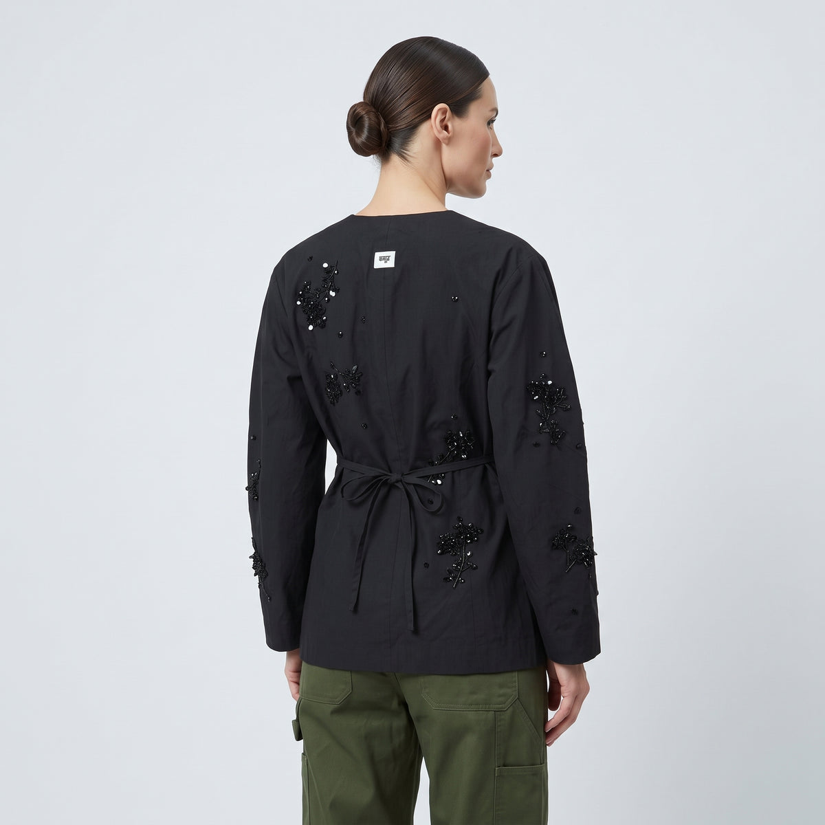 Embellished Black Tailored Jacket