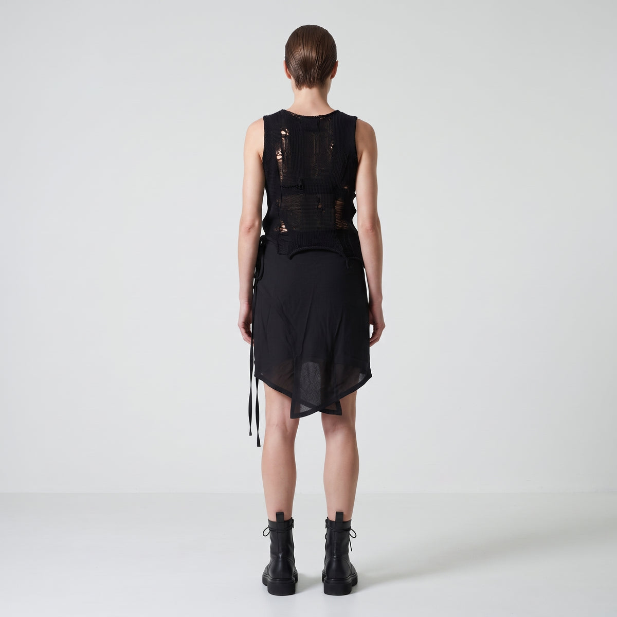Asymmetric Wrap Mini Skirt