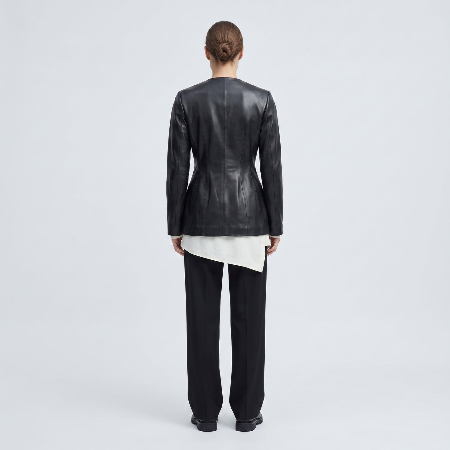 Tailored Leather Fitted Jacket
