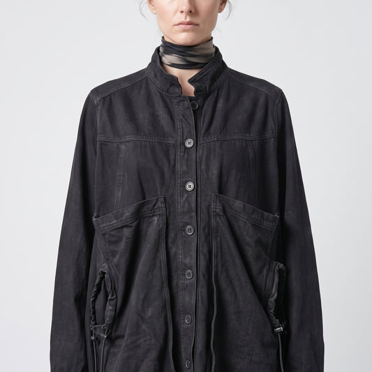 Structured Utility Denim Jacket