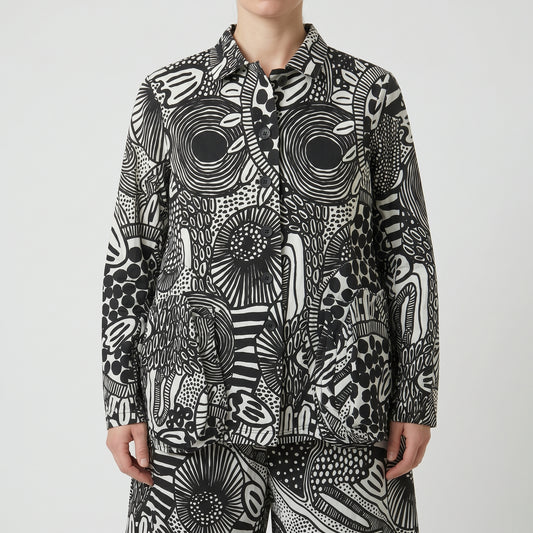 Monochrome Graphic Print Jacket