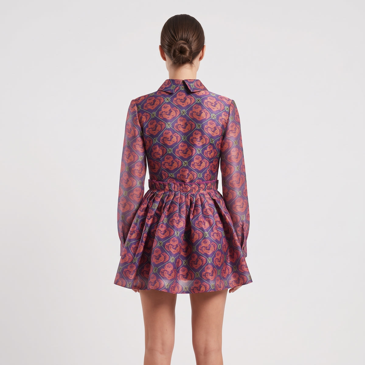 Floral Print Buttoned Mini Dress