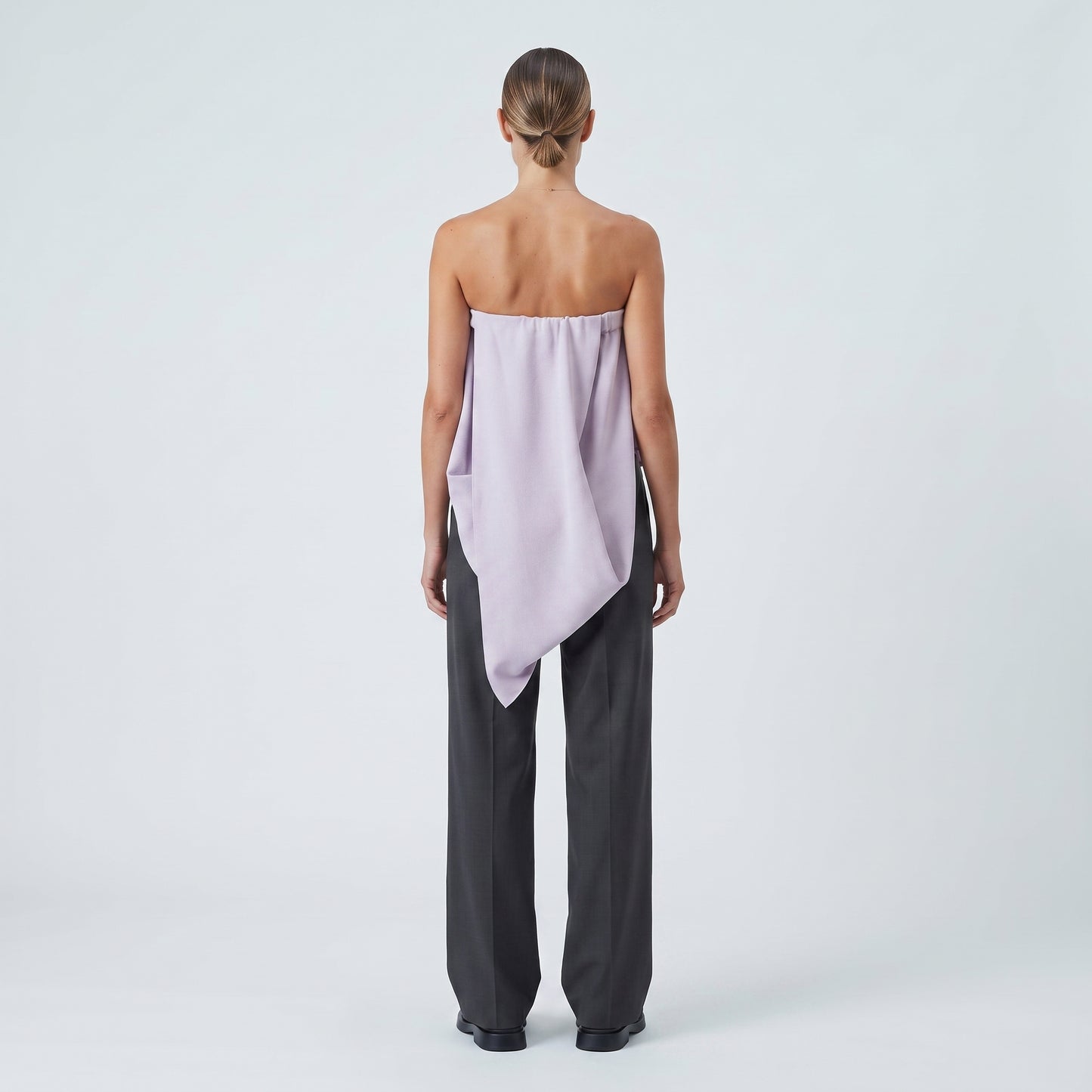 Asymmetric Lavender Sculptural Top
