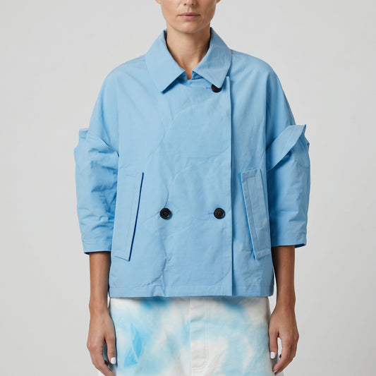 Sculptural Double Breasted Cropped Jacket