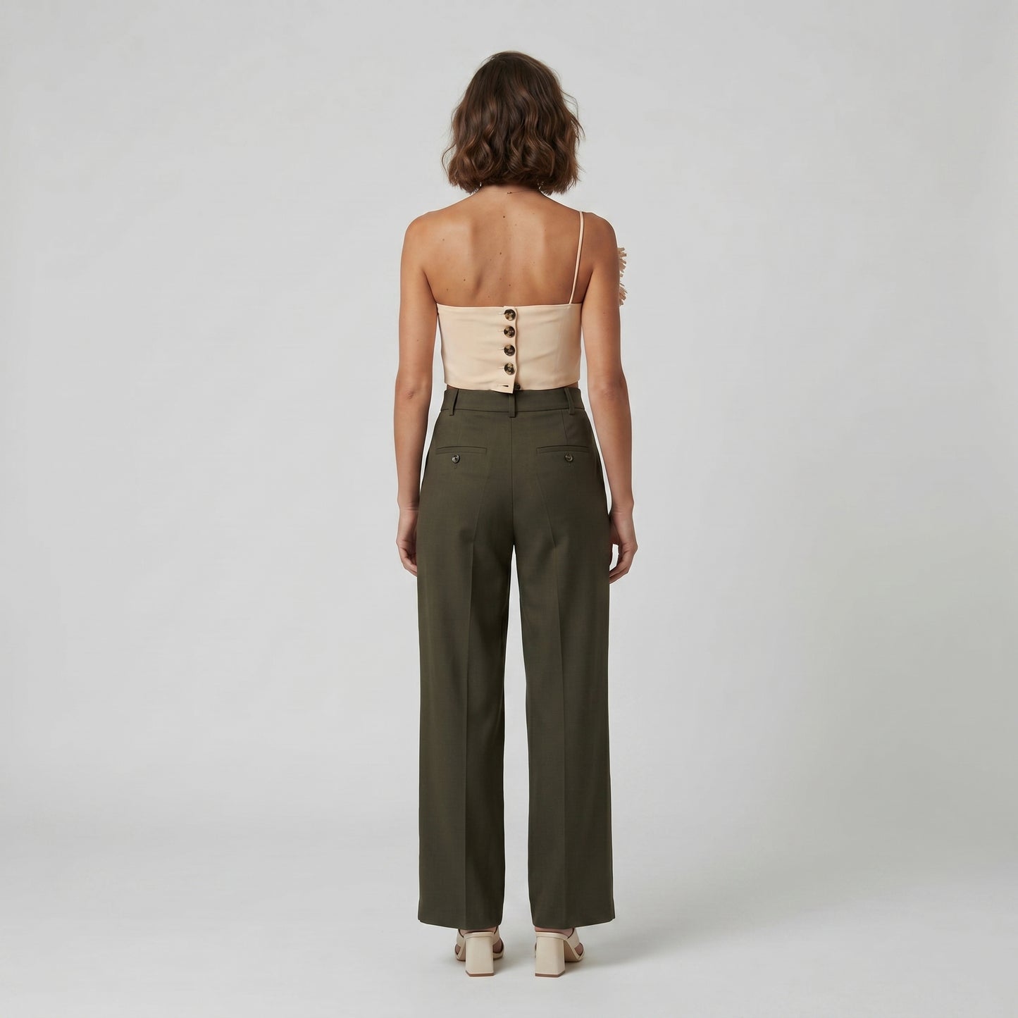One Shoulder Pom Pom Top