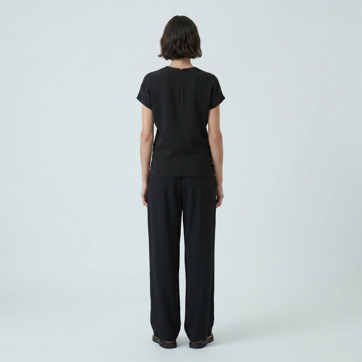 Minimalist Black Cap Sleeve Top