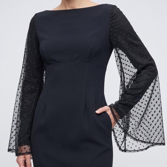 Polka Dot Sleeve Mini Dress