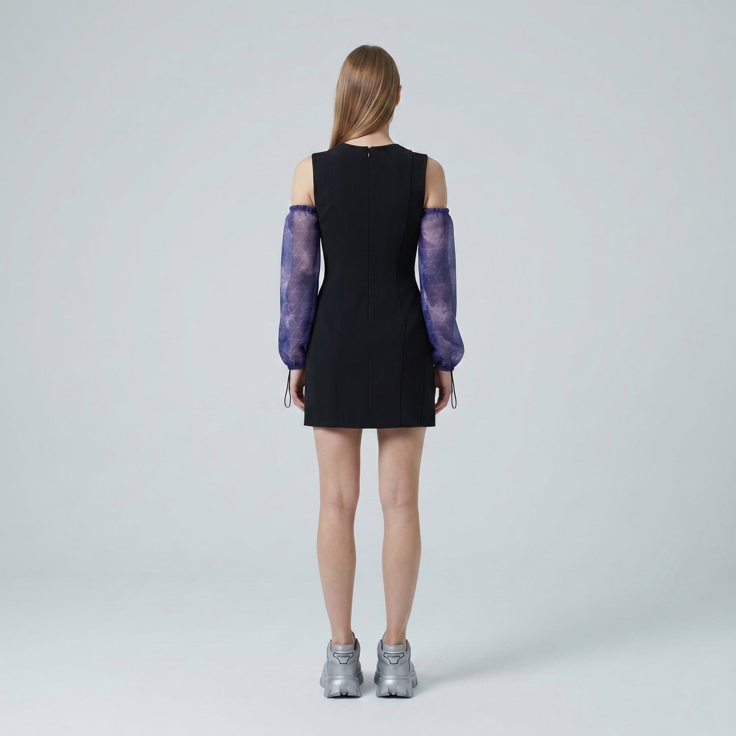 Sheer Patterned Blue Arm Sleeves