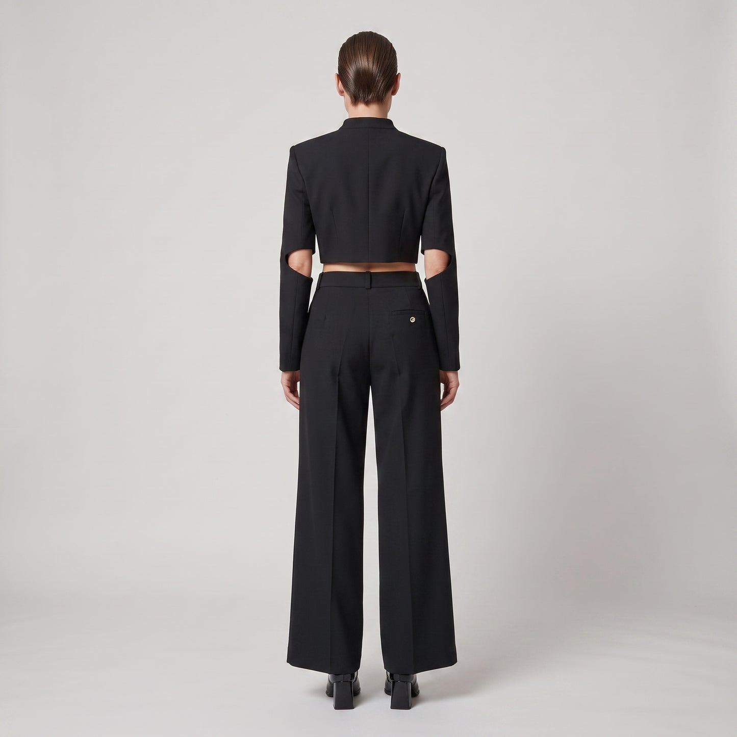 Tailored High-Rise Pleated Trousers