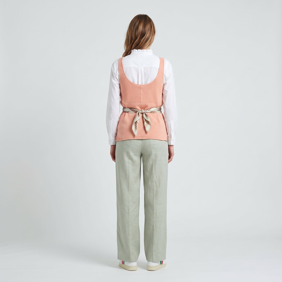 Ribbed Knit Peach Tank Top