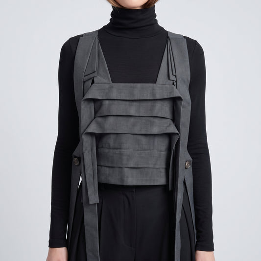 Structured Architectural Layered Vest