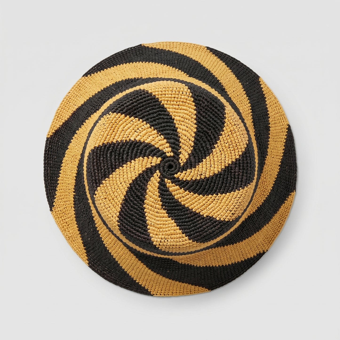 Packable Striped Woven Straw Hat