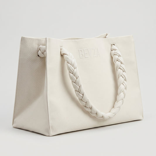 Braided Handle Minimalist Tote