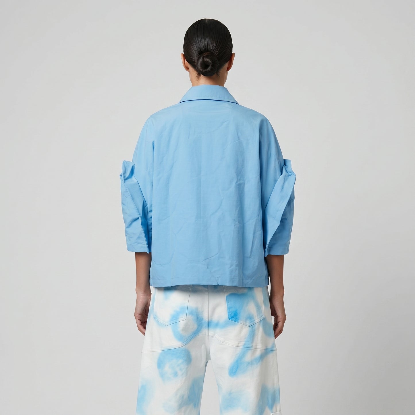 Sculptural Double Breasted Cropped Jacket