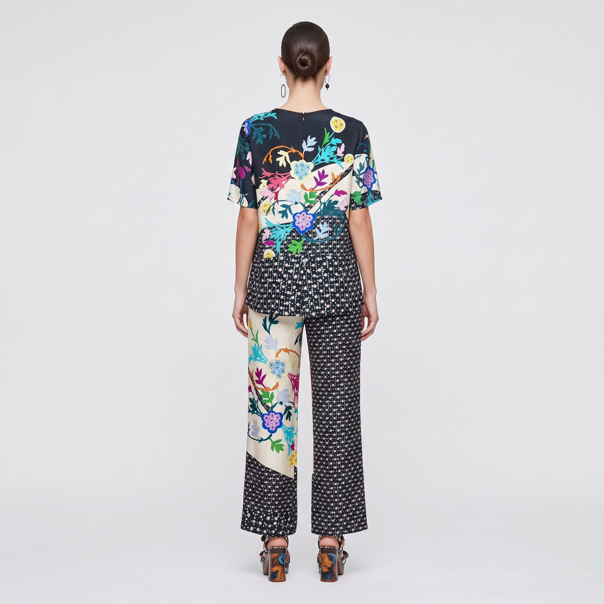 Floral Embroidered Crepe Top