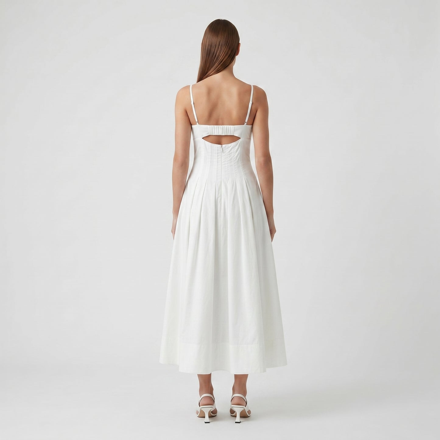 Cutout Cotton Midi Dress
