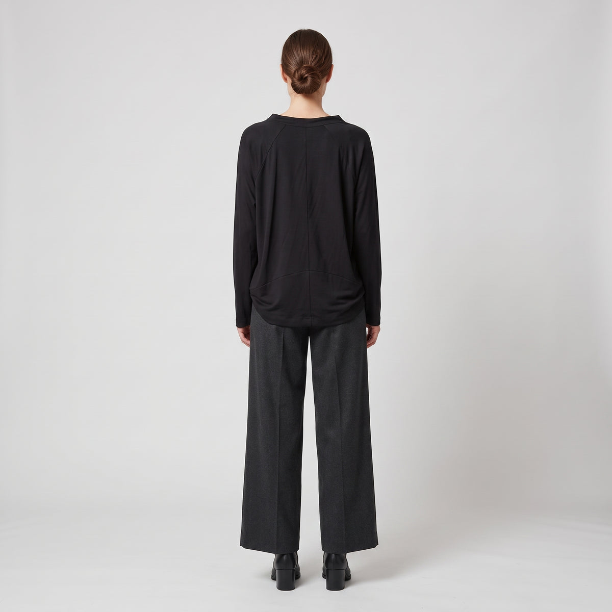 Elegant Black Cowl Neck Top