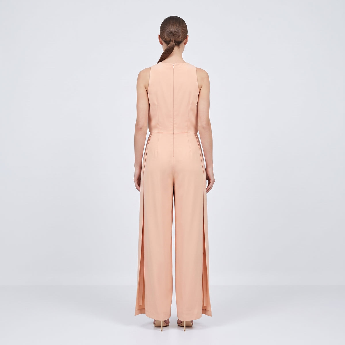 Sleeveless Drape Front Jumpsuit
