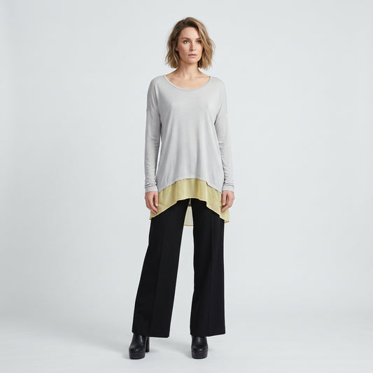 Layered Hem Long Sleeve Top