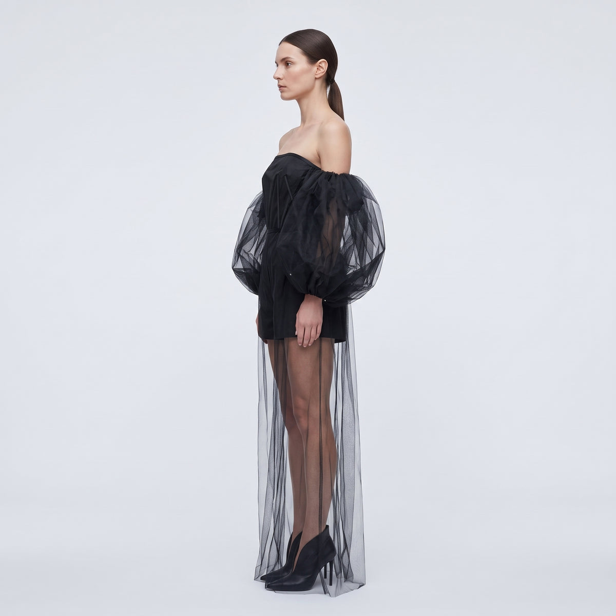 Sheer Tulle Corset Dress